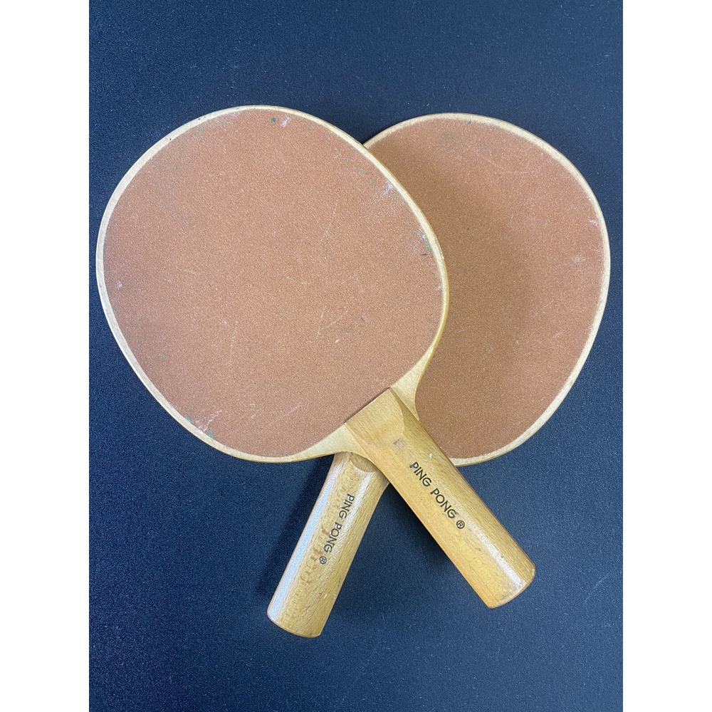 Vintage Ping Pong Paddles Retro Double Sided Table Tennis Rare